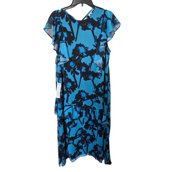 Topshop NWT Ruffle Chuck on Midi Dress Size 8 -10 - Picture 4 of 9